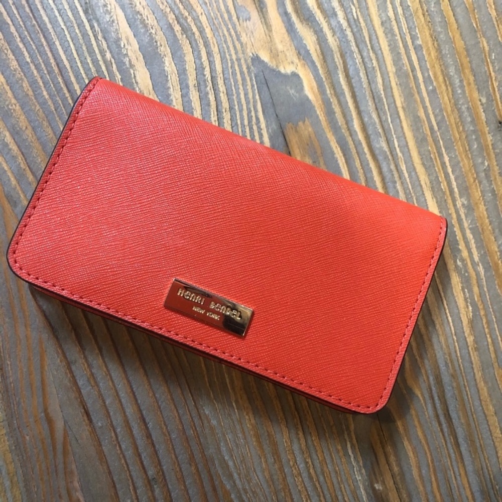 Henri Bendel Red Wallet and Case